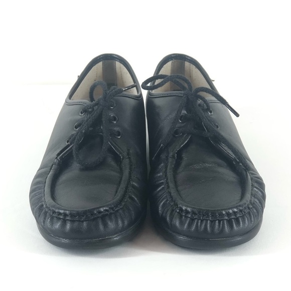 SAS Black Leather Oxfords with Classic Design Size 9 - Picture 1 of 8